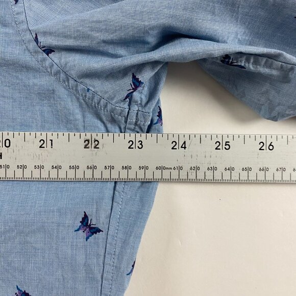 Bonobos Butterfly Print Slim Fit Button Down Shirt Men's XL Blue Cotton - Picture 7 of 11